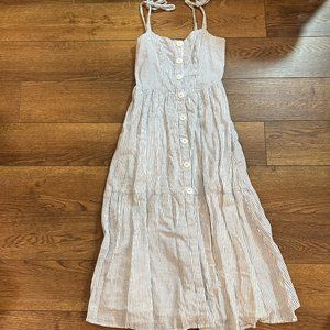 Urban Outfitters Blue and White Stripped Maxi Dress